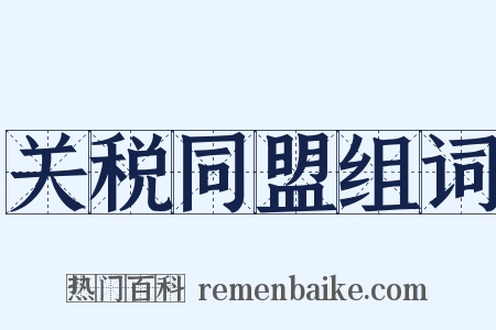 关税同盟组词是什么意思的图片